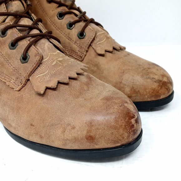 *READ* Ariat Heritage Ranger Kiltie Lacer Leather Work Boots - Men's Size 10 - Picture 3 of 14